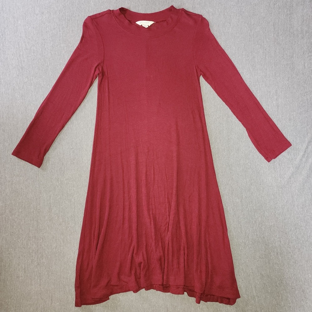 AMERICAN EAGLE Womens XS Dress SOFT & SEXY PLUSH Red Long Sleeve Knit Stretch